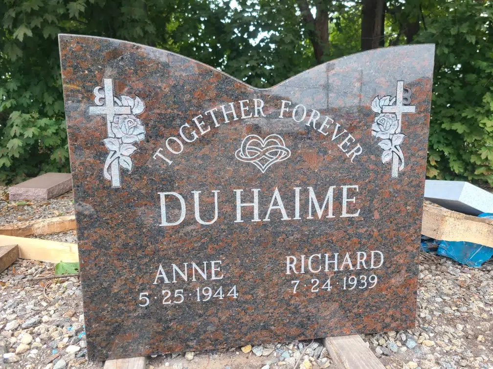 granite Headstone Inscription hand-carved by Inscription Guide in NJ — image 4